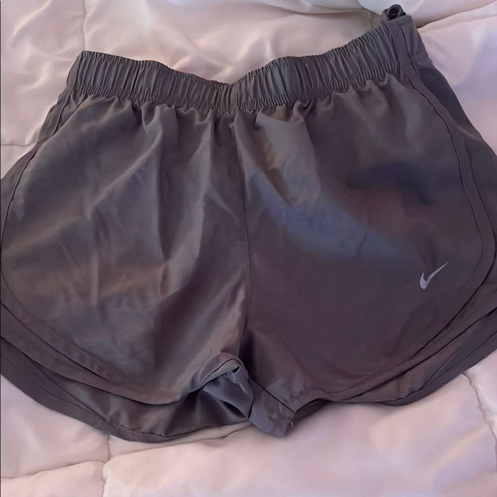 Nike Gray Athletic Shorts with Elastic Waistband